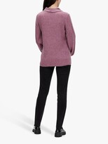 Thumbnail for your product : Mama Licious Mamalicious Faux Pearl Collar Knit Maternity Jumper, Grape