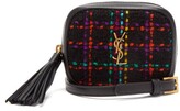 Thumbnail for your product : Saint Laurent Marsupio plaque Wool-tweed Belt Bag - Black Multi