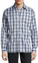 Thumbnail for your product : Tom Ford Plaid Cotton Sport Shirt, Gray/Blue