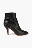 Thumbnail for your product : Valentino Garavani Garavani Studded Bow-embellished Leather Ankle Boots