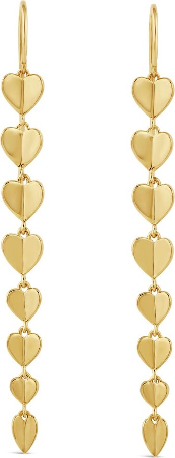 Dinny Hall Gold Folded Heart Column Drops
