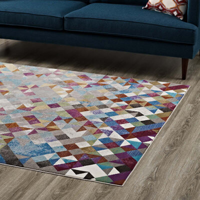 Modway Laleh ful Geometric Triangle Mosaic Area Rug