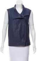 Thumbnail for your product : Helmut Lang Leather Moto Vest Blue Leather Moto Vest