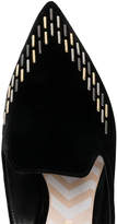 Thumbnail for your product : Nicholas Kirkwood Black Velvet Embellished Beya Flat mules