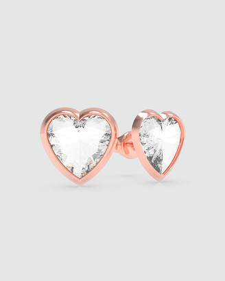 GUESS Women's Earrings - Crystal Heart - Size One Size at The Iconic