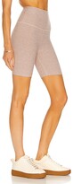 Thumbnail for your product : Beyond Yoga Spacedye High Waisted Biker Short in Tan