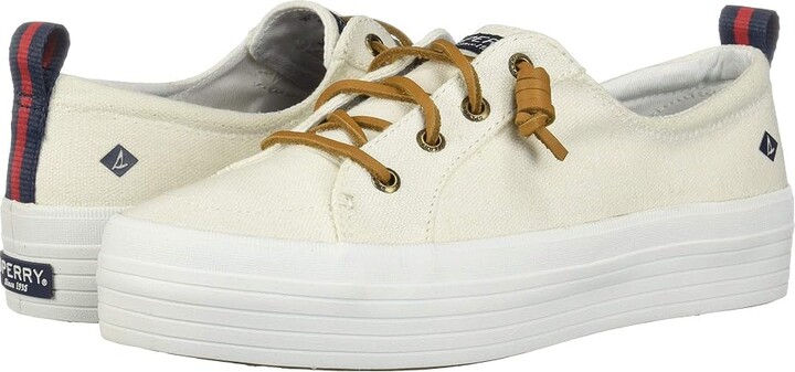 Sperry Crest Vibe Triple Canvas Women's Shoes White : 6.5 M (B)
