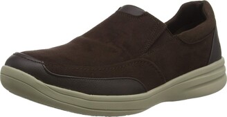 clarks mens brown slip on shoes