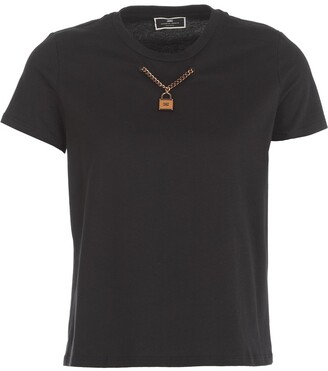 Elisabetta Franchi Chain Detailed Crewneck T-Shirt