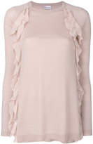 Red Valentino ruffle detail top 