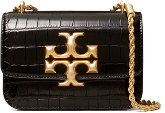 Tory Burch Small Eleanor Croc Embossed Leather Convertible Shoulder Bag -  ShopStyle
