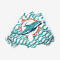 Thumbnail for your product : Nike Lockup (NFL Dolphins) Men's Football Gloves