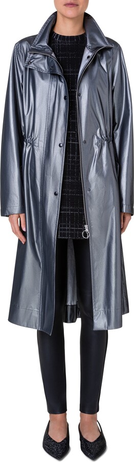 Akris Punto Dot Pattern Water Repellent Trench Coat