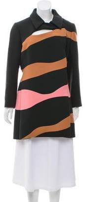 Christian Dior Striped Wool Coat w/ Tags