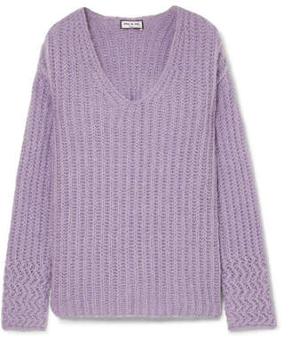 Paul & Joe Joris Oversized Ribbed-knit Sweater - Lavender
