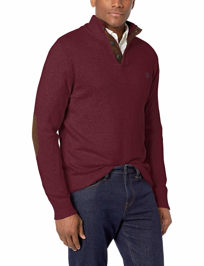 Chaps Men's Classic Fit Button Mock Sweater - ShopStyle