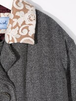 Thumbnail for your product : Mi Mi Sol Herringbone Floral-Collar Coat