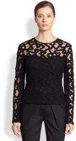 Thumbnail for your product : Yigal Azrouel Interlocking Chains Lace Top