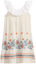 Thumbnail for your product : Bonnie Jean Ruffle-Neck Embroidered Dress, Little Girls