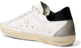 Thumbnail for your product : Golden Goose Deluxe Brand 31853 Superstar Distressed Leather And Suede Sneakers - White