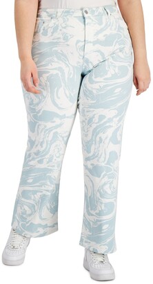 Tinseltown Trendy Plus Size Wide-Leg Jeans