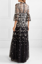 Thumbnail for your product : Needle & Thread Dragonfly Garden Embellished Tulle Gown - Black