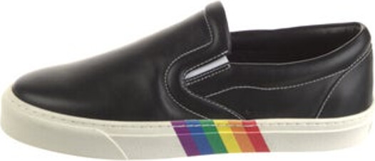 Burberry Leather Slip-On Sneakers Black Round-Toes Platform Lace-Up Closure at Uppers Includes Box Unfortunately, due to restrictions, this item may not be eligible for shipping in all areas.