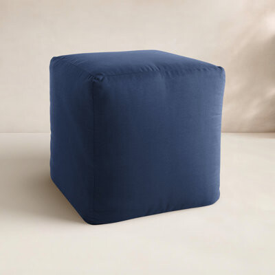 Ebern Designs Outdoor Ottoman with Sunbrella Cushion