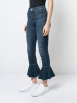 Thumbnail for your product : Mother ruffled hem cropped jeans