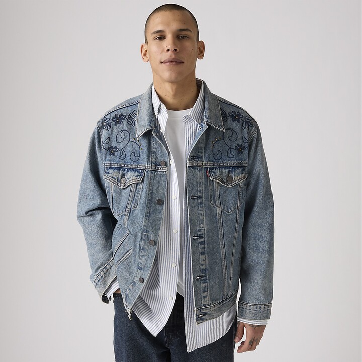 Levi's Relaxed Fit Trucker Jacket - Men's - Embroidered Rodeo
