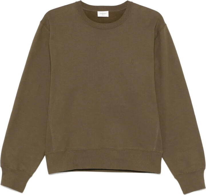 Saint Laurent Cassandre-embroidered sweatshirt
