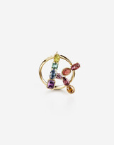 Thumbnail for your product : Dolce & Gabbana Rainbow alphabet K ring in yellow gold with multicolor fine gems