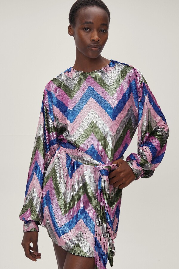 oversized sequin dress
