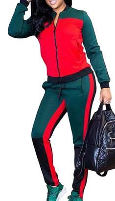 LKCEN-CA Women Suits Tracksuits Winter Jacket +Pant Tracksuit Sport Sweat Suit Set M