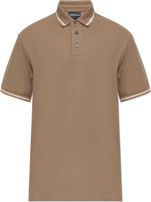 Emporio Armani Stripe Detailed Short-Sleeved Polo Shirt
