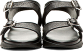 Thumbnail for your product : Givenchy Black Pebbled Leather Sandals