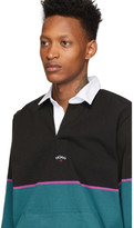 Thumbnail for your product : Noah NYC Black and Blue Rugby Polo