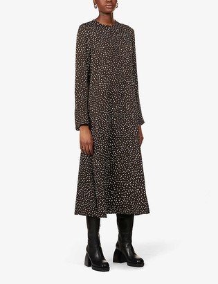 Samsoe \u0026 Samsoe Rami spot-print woven midi dress - ShopStyle