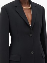 Thumbnail for your product : Jil Sander Hourglass-waist Wool-serge Jacket - Black