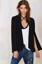 Thumbnail for your product : Nasty Gal Champagne Taste Cape Blazer - Black