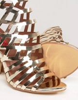 Thumbnail for your product : London Rebel Caged Block Heeled Sandal