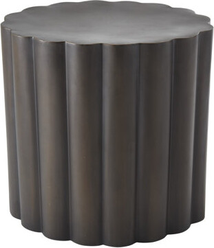 Brayden Studio Fluted Table-Antique Bronze