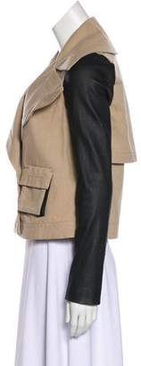 Rachel Zoe Leather-Paneled Casual Jacket