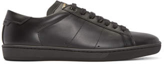 Saint Laurent Black Leather SL/01 Court Classic Sneakers