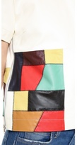 Thumbnail for your product : Band Of Outsiders Patchwork Leather Top