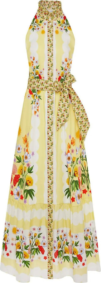 Biba floral-print maxi shirtdress