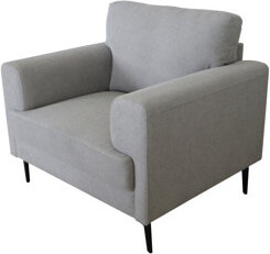 Latitude Run Light Grey Accent Chair With Metal Leg