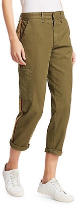 trousers with stripes down the side