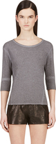 Thumbnail for your product : Helmut Lang Grey Cropped Sleeve Volumized Sweatshirt