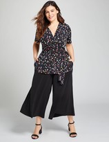 plus size wide leg crop pants